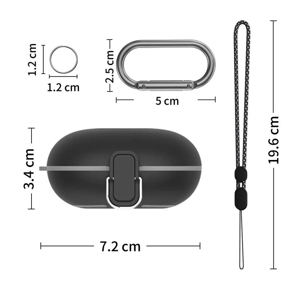 

Waterproof Charging Box Holder Switch Lock Earphone Headphones Full Cover with Carabiner Lanyard All Inclusive for Beats Fit Pro