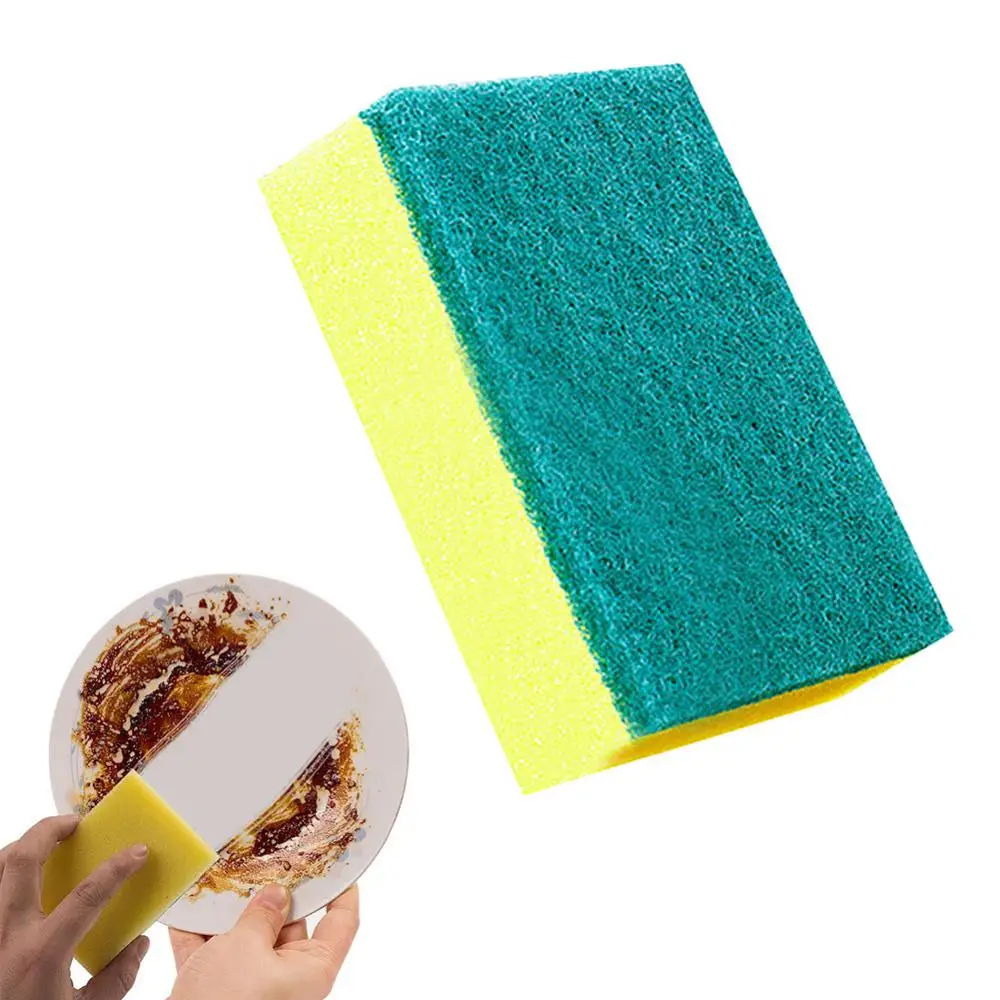 1~10PCS Highly Absorbent Double-sided Dishwashing Sponge Clean Pot Rust Stain Sponges Cleaning Brush Kitchen Grease