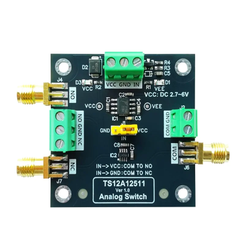 1PCS TS12A12511 High Speed Analog Switch Module | 100MHz, Rail-to-Rail Bipolar Signal Support