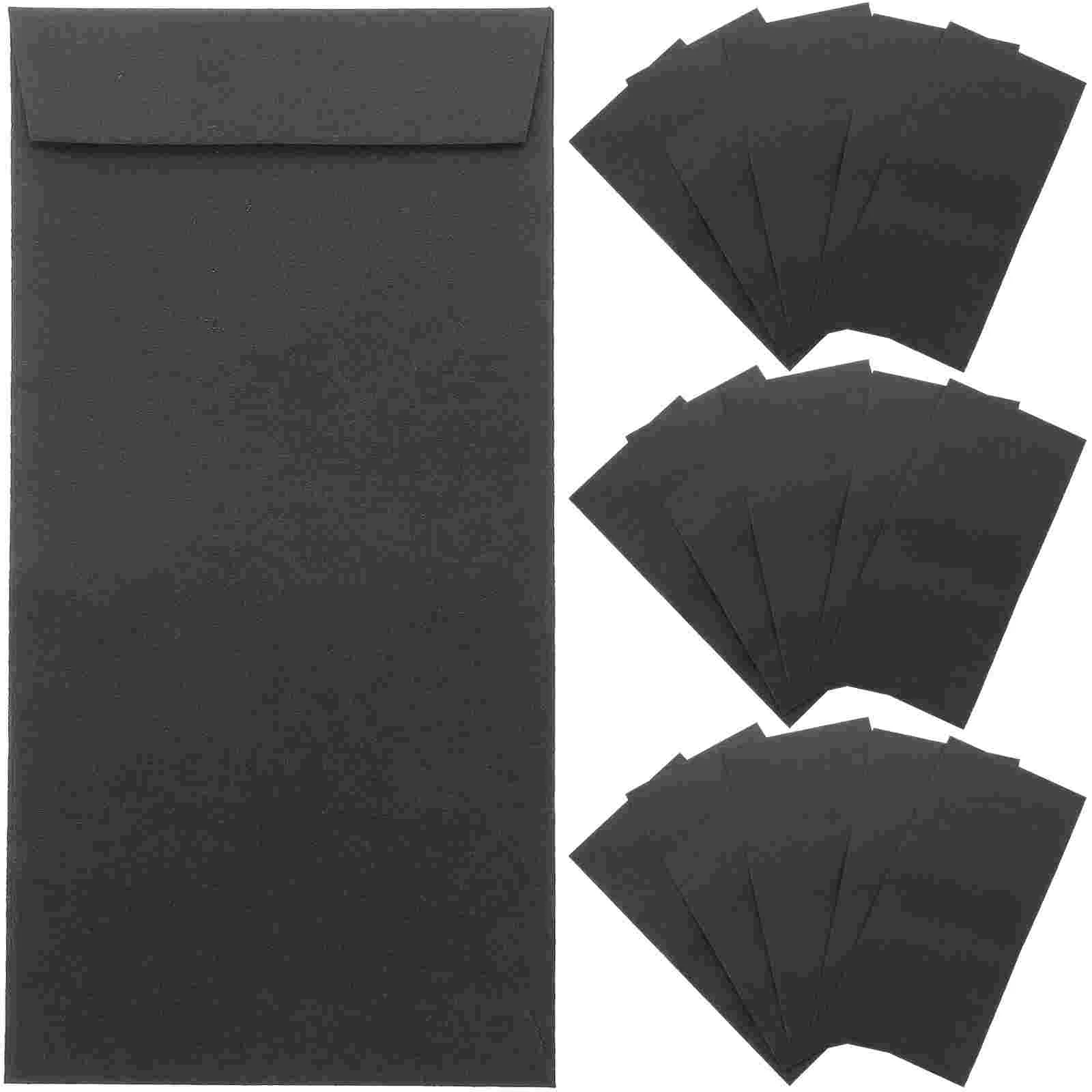 Black Envelope Self-adhesive Coins Saving Envelopes Budget Savings Challenge