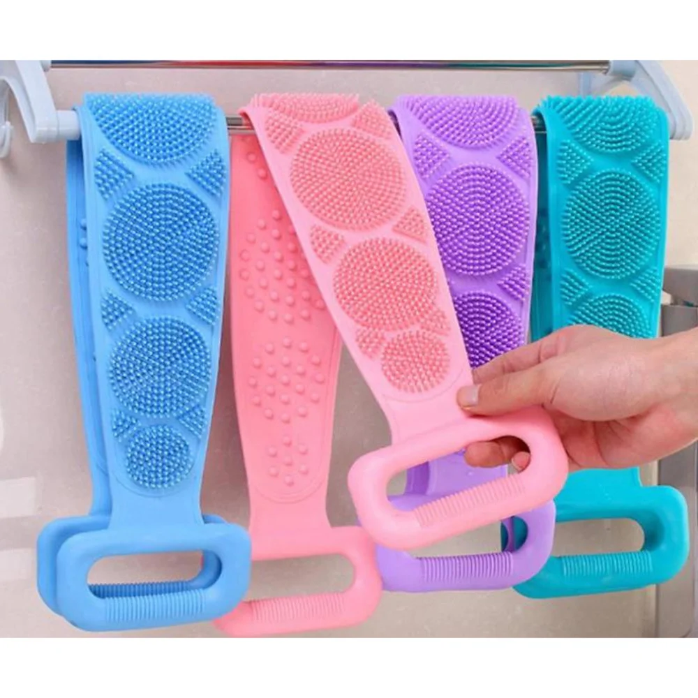 Silicone Body Brush Cleansing Skin Brush Bath Towel Body Brush Bath Belt Massage Bath Exfoliating Skin Clean Shower Brushes