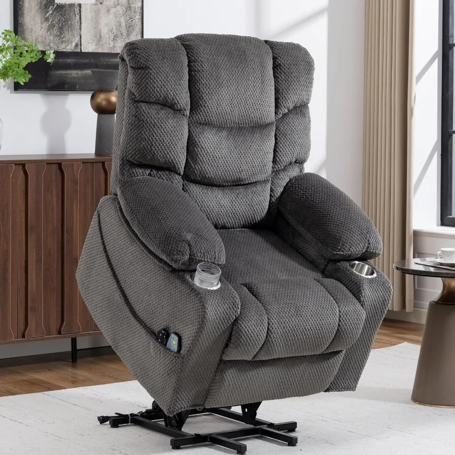 Power Lift Recliner Chair for Elderly with Massage and Heating 4'6"-5'9"