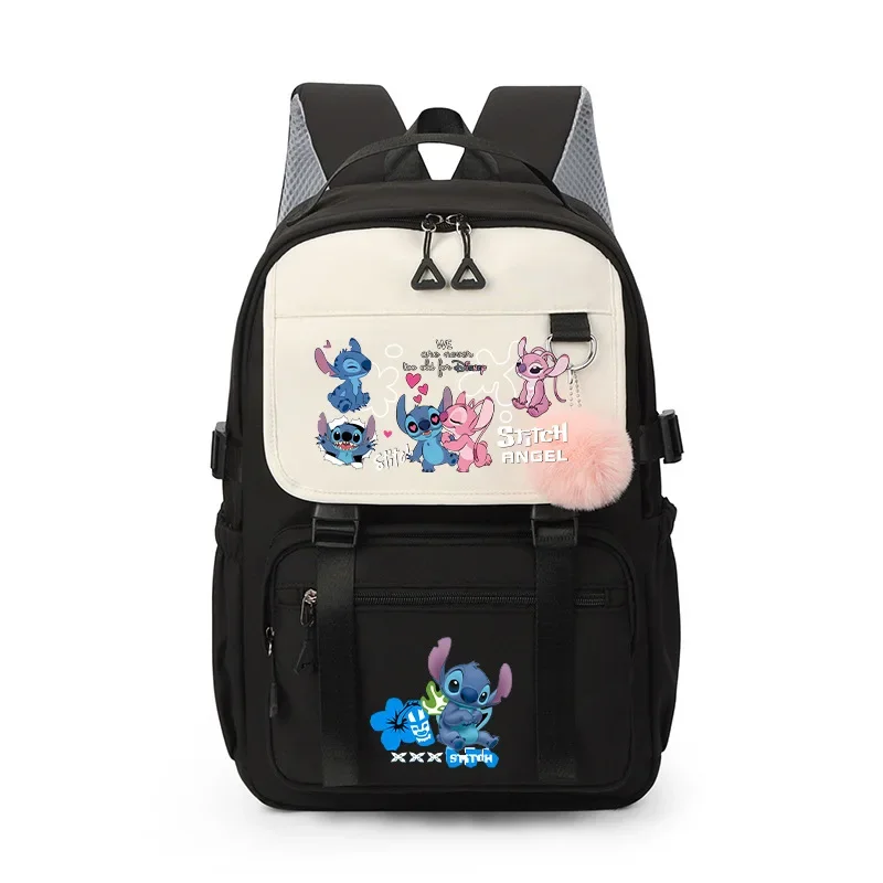 Bolsa escola ponto estrela disney para bebê, mochila de estudante, anti-salpicos, grande capacidade, leve, anime, computador