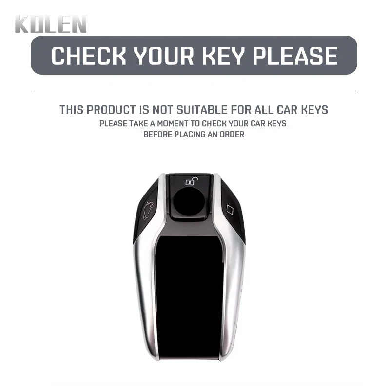 ABS Carbon Fiber Car LED Display Key Case Cover For BMW G30 G12 G11 G32 G31 5 7 Series I8 I12 I15 G01 X3 X4 G02 G05 X5 G07 X7