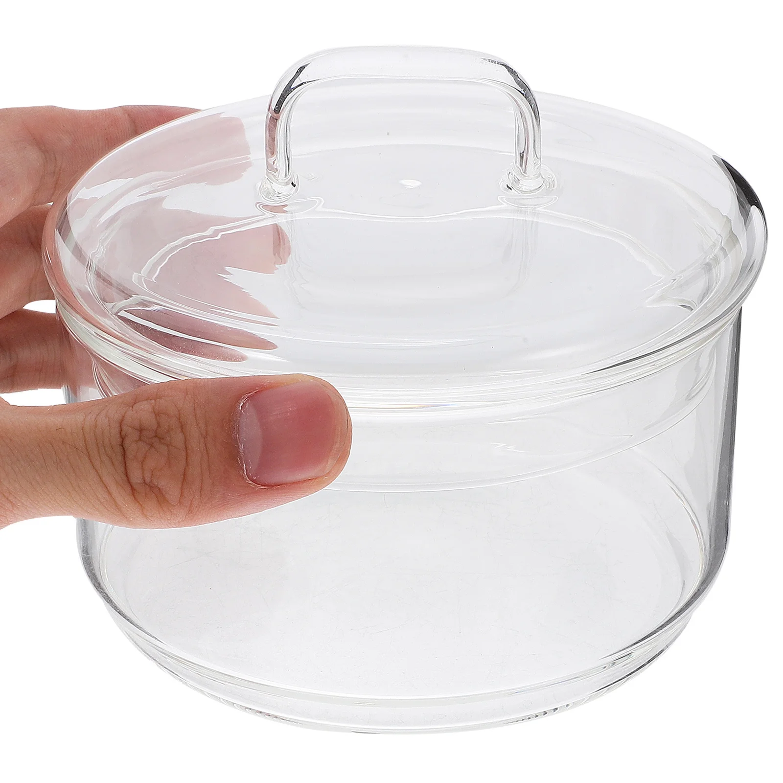 وعاء زجاجي مقاوم للحرارة، قابل للتكديس، موفر للمساحة للفواكه والخضروات والألبان والوجبات الخفيفة، حاوية طعام شفافة #2