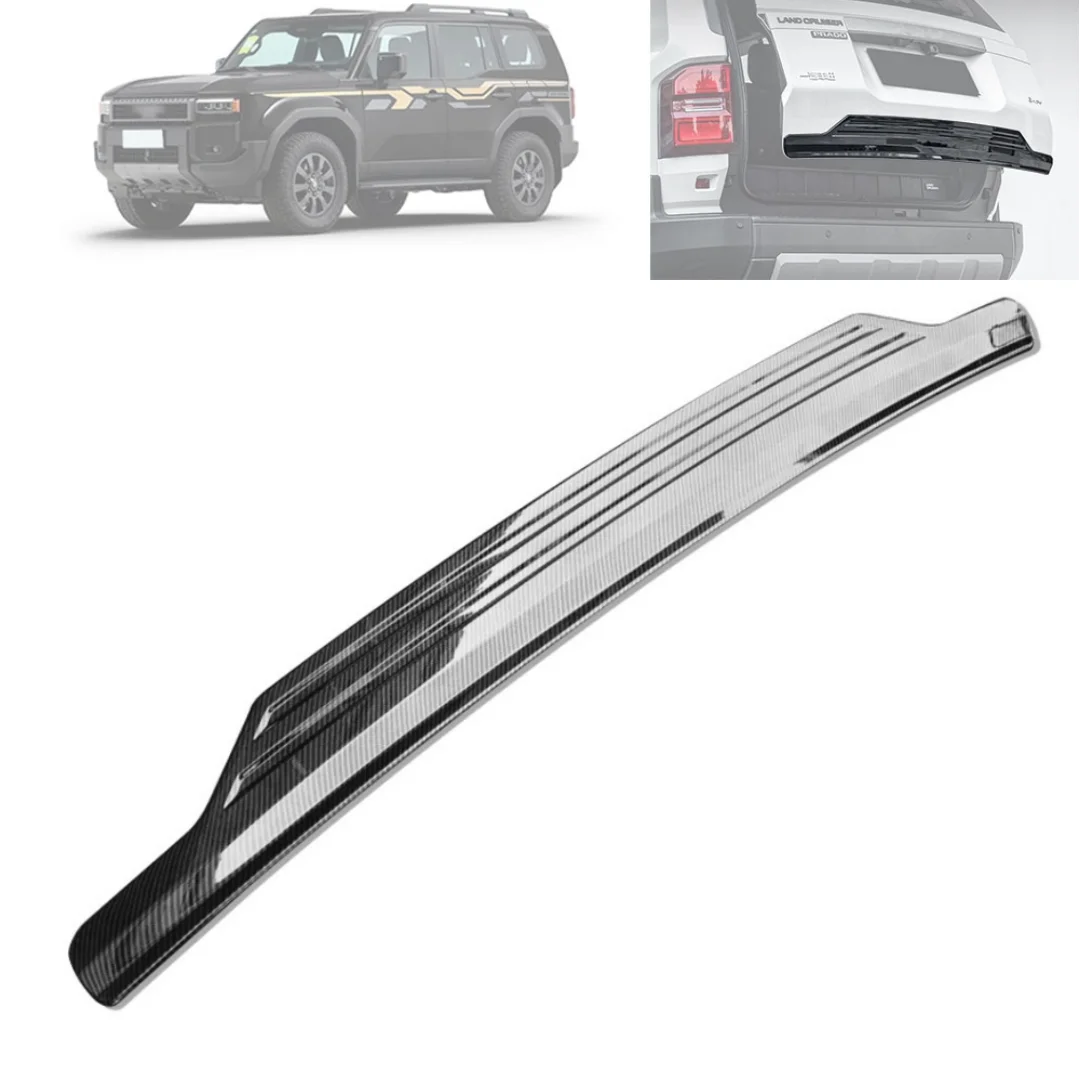 High Quality Carbon Fiber Rear Trunk  Door Tail Decorative Trim For Toyota Land Cruiser Prado LC250