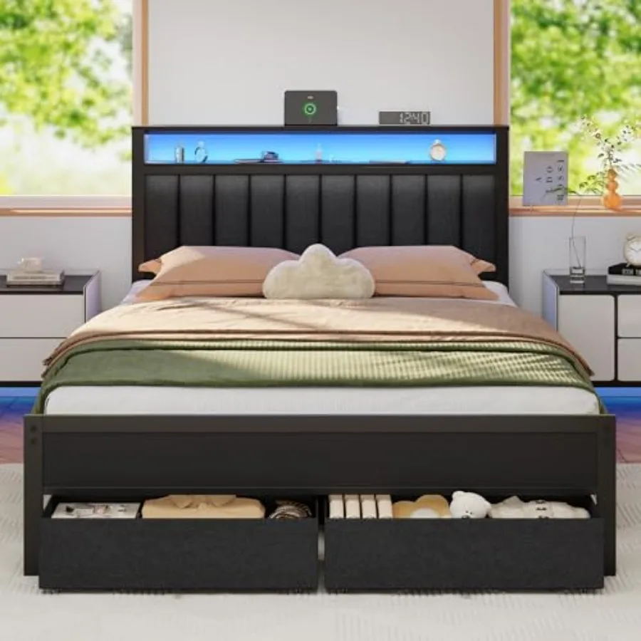 Queen Bed Frame Wit…