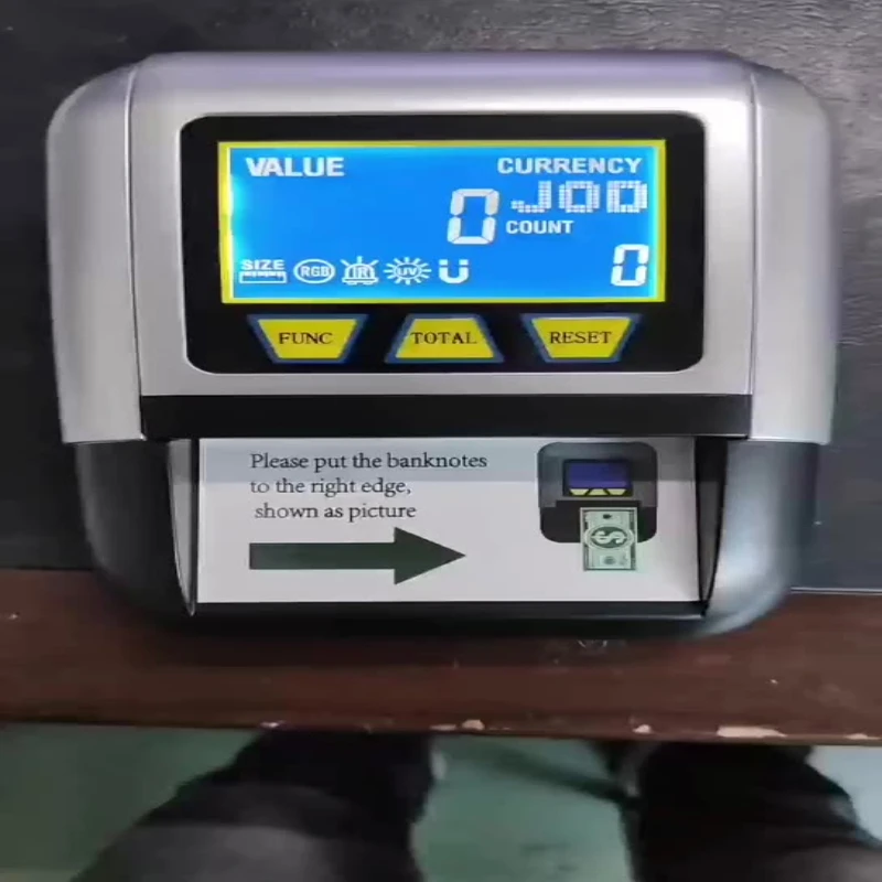 USD Euro Jordanian Dinar Bill Detector Portable Multi-Currency Money Checker for RMB and International Currencies