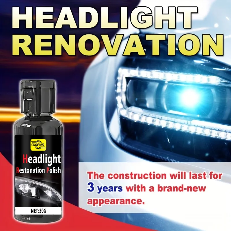 Nano Headlight Restoration Spray, Removes Oxidation and Yellowing, Restores Clear Bright Car Headlights