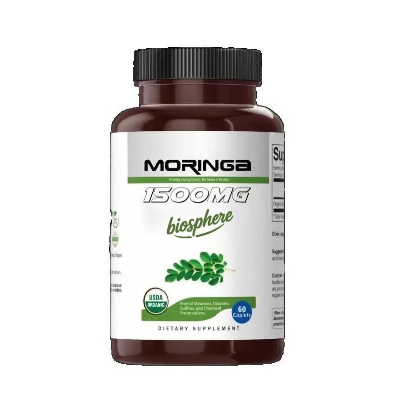 Organic Moringa Capsules 1000mg Capsules - Moringa Leaf Supplement - Energy, Metabolism, and Immune Support 60 Capsules