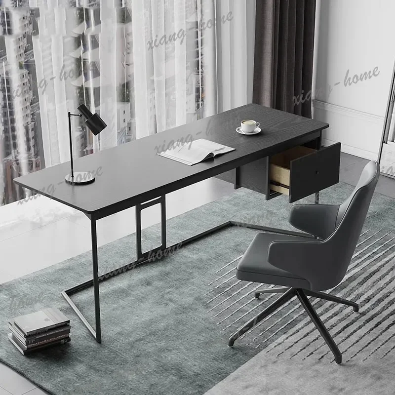 YJ Room Minimalist Office Desks Reception Computer Boss Simple Office Desks Modern Metal Furniture Er Arbeitet MHBGZ