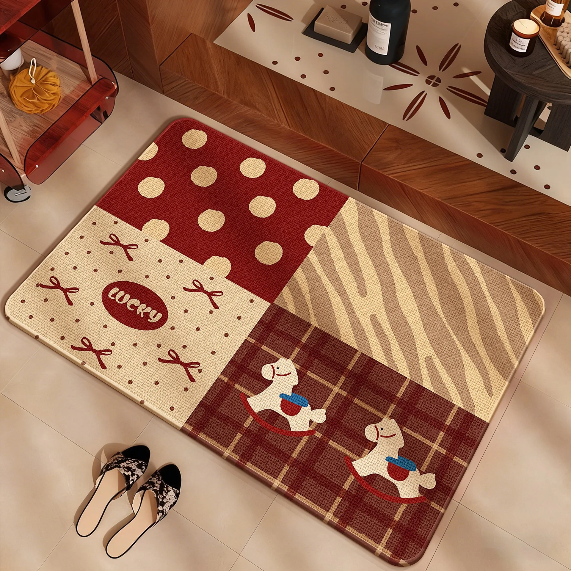 

Bathroom Mat 2026 New High-End Absorbent Quick-Dry Toilet Entrance Anti-Slip Dirt-Resistant Foot Pad Home Textile Floor Mat