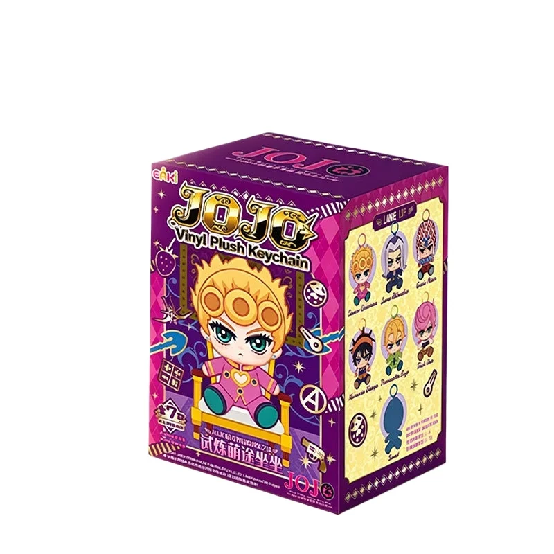 EAKI JoJo's Bizarre Adventure Golden Wind zittende knuffel, verrassingsdoos, 13 cm Chibi-personage, verzamelpop, sleutelhanger, cadeau.
