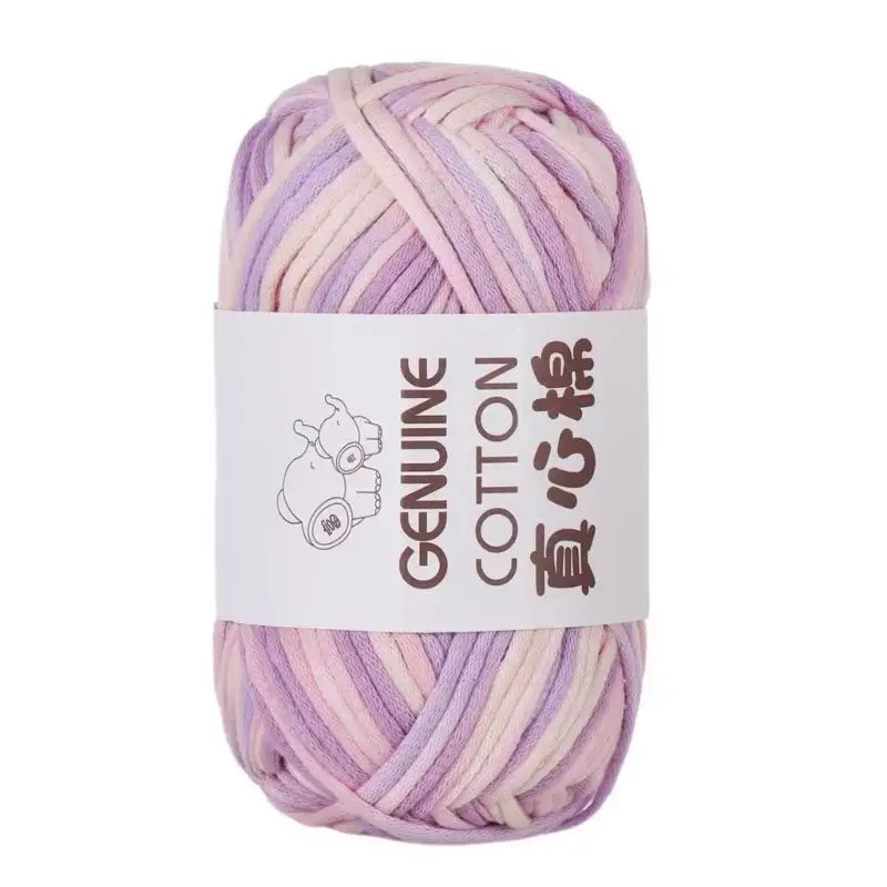 Cotton Knitting Yarn Cotton Yarn for Blanket Knitting and Crocheting Roll/48g Soft Baby Yarn for Crocheting Craft