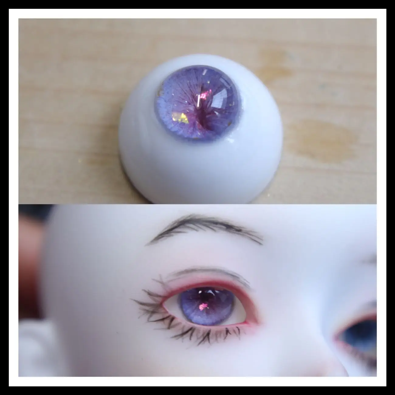 12mm/14mm/16mm Harz Augen grün lila blau DIY Augen handgemachte Augapfel Puppe Zubehör für 1/6 1/8 1/3 bjd Puppe