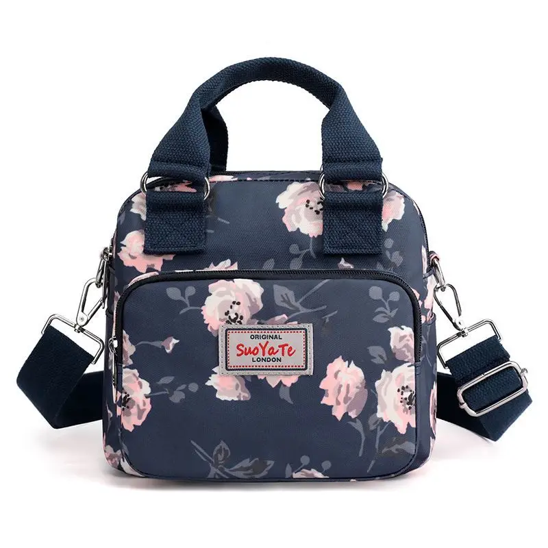Women Single-Shoulder Bag Messenger Bag Outdoor Travel Shopping Small Bag Handbag Waterproof Nylon Cloth Bag Mother Bag