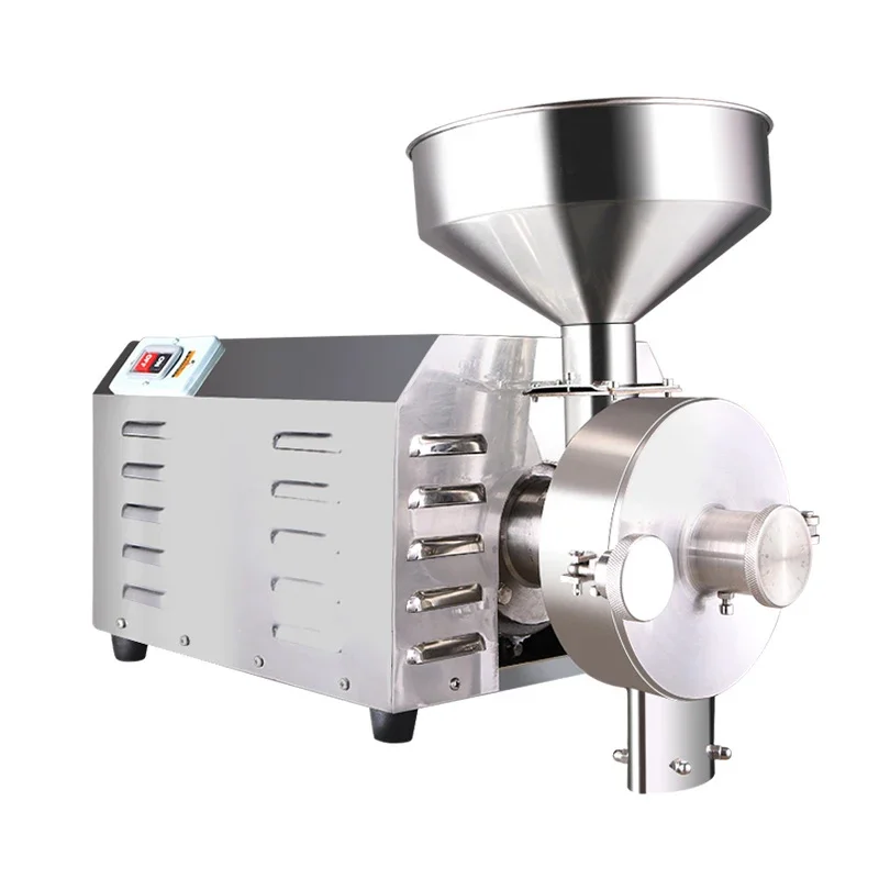 1.8KW Electric Grinder grains mill grinder commercial dry grinding stainless steel powder ultra-fine grinding machine 220V