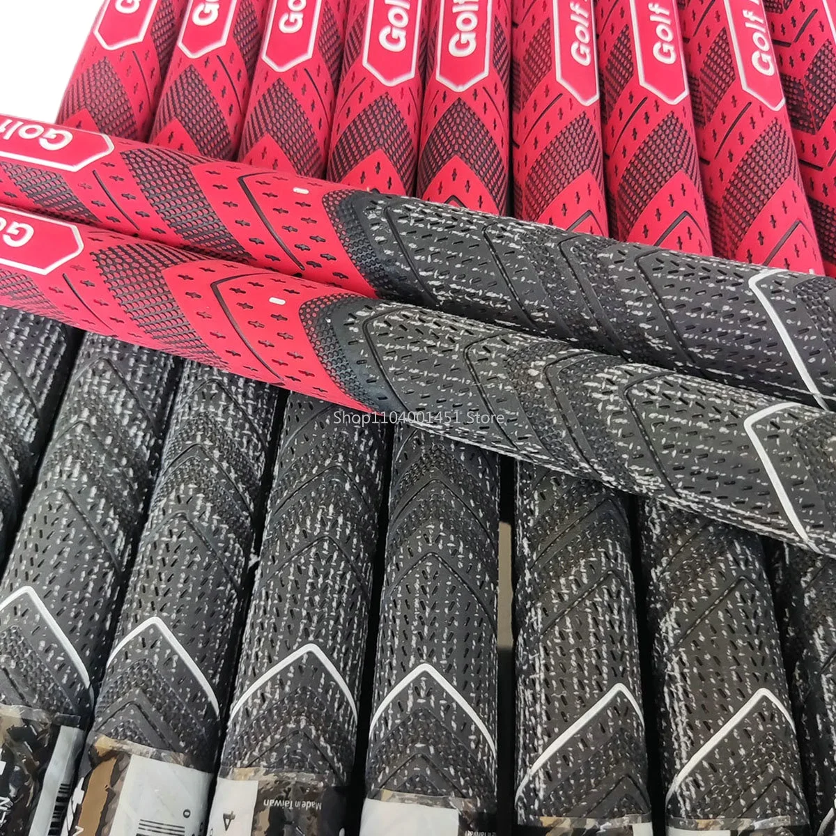 

Red 10pcs/13pcs PLUS Golf Grip Rubber Golf Grips Cotton Yarn Golf Club Grips Iron and Wood Standard/Midsize Grip Universal