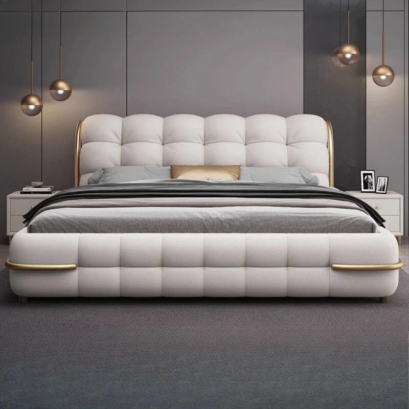 منظم غرفة النوم، أدراج فاخرة، تنجيد كوين، لوح رأسي للسرير، منضدة Camas De Dormitorio، أثاث منزلي #1