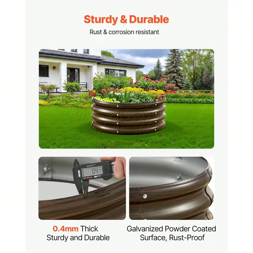 

Raised Garden Bed, 3 Pcs 2 X 2 X 1 Ft Outdoor Galvanized Planter Garden Box, Open Bottom Design, Large Planter Raised Bed For G