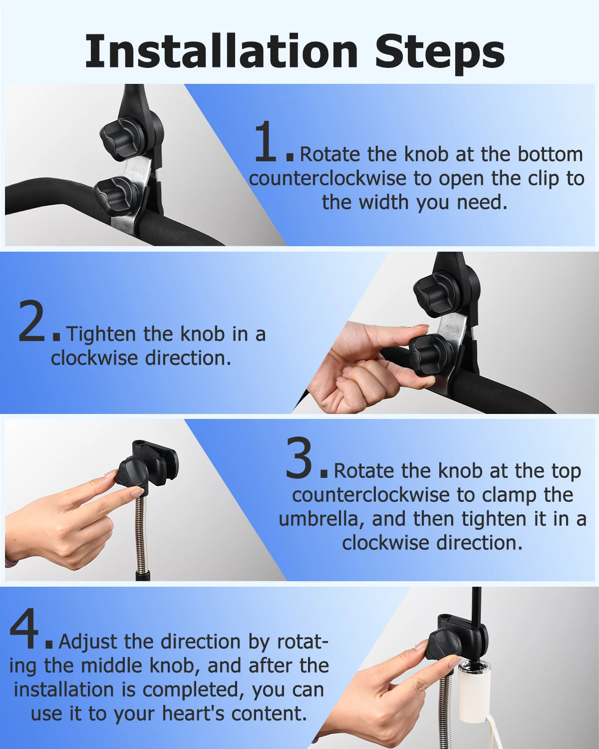 Verstellbare Schirmhalterung, Ständer, Kinderwagen-Zubehör, Schirmhalter, faltbarer Regenschirm, UV-Sonnenschutz, regenfest