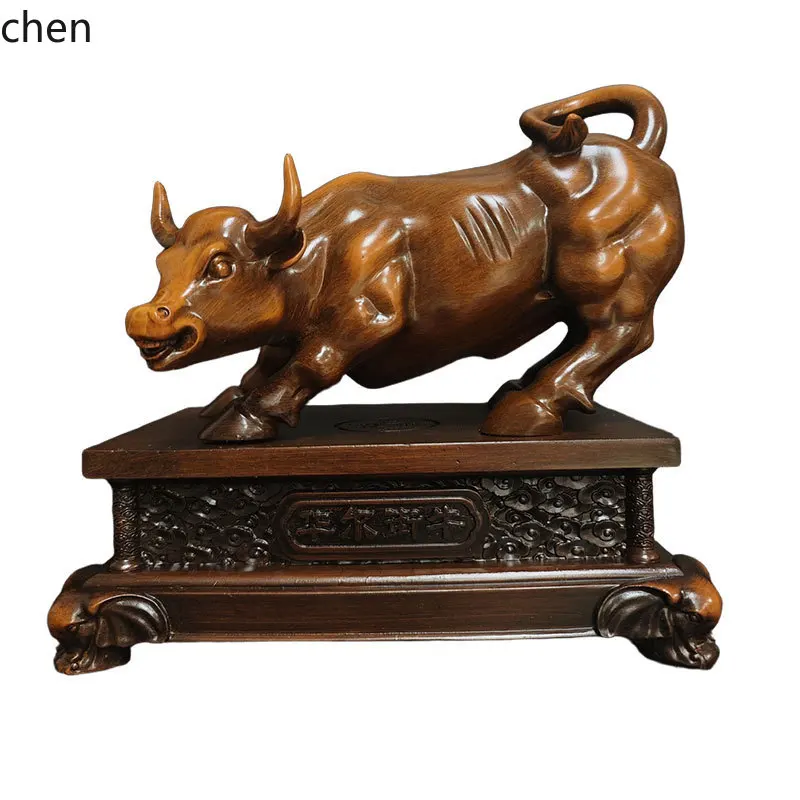 Wall Street Bull Like Red Bull Ornament Office Furniture Resin Crafts Decoration
