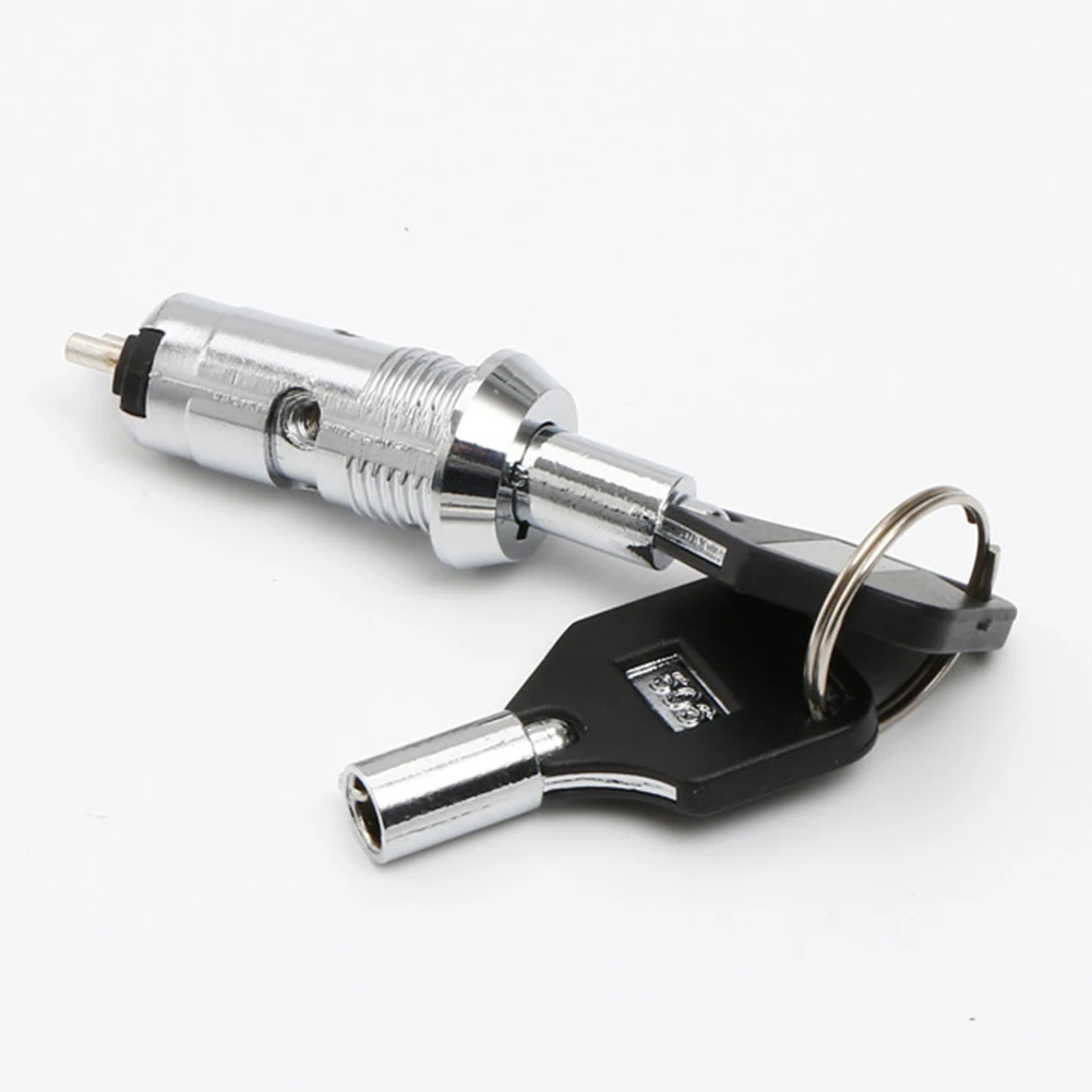 

Stainless Steel Key Lock 12mm with Nut and 2 Keys for Vending Machines Featuring Dual Gear Mechanism for Fast and Secure Access