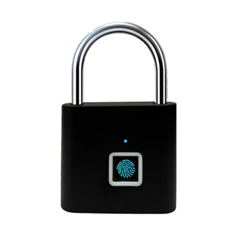 

Fingerprint Smart Padlock USB Rechargeable Door Lock Quick Zinc Alloy Metal Unlock