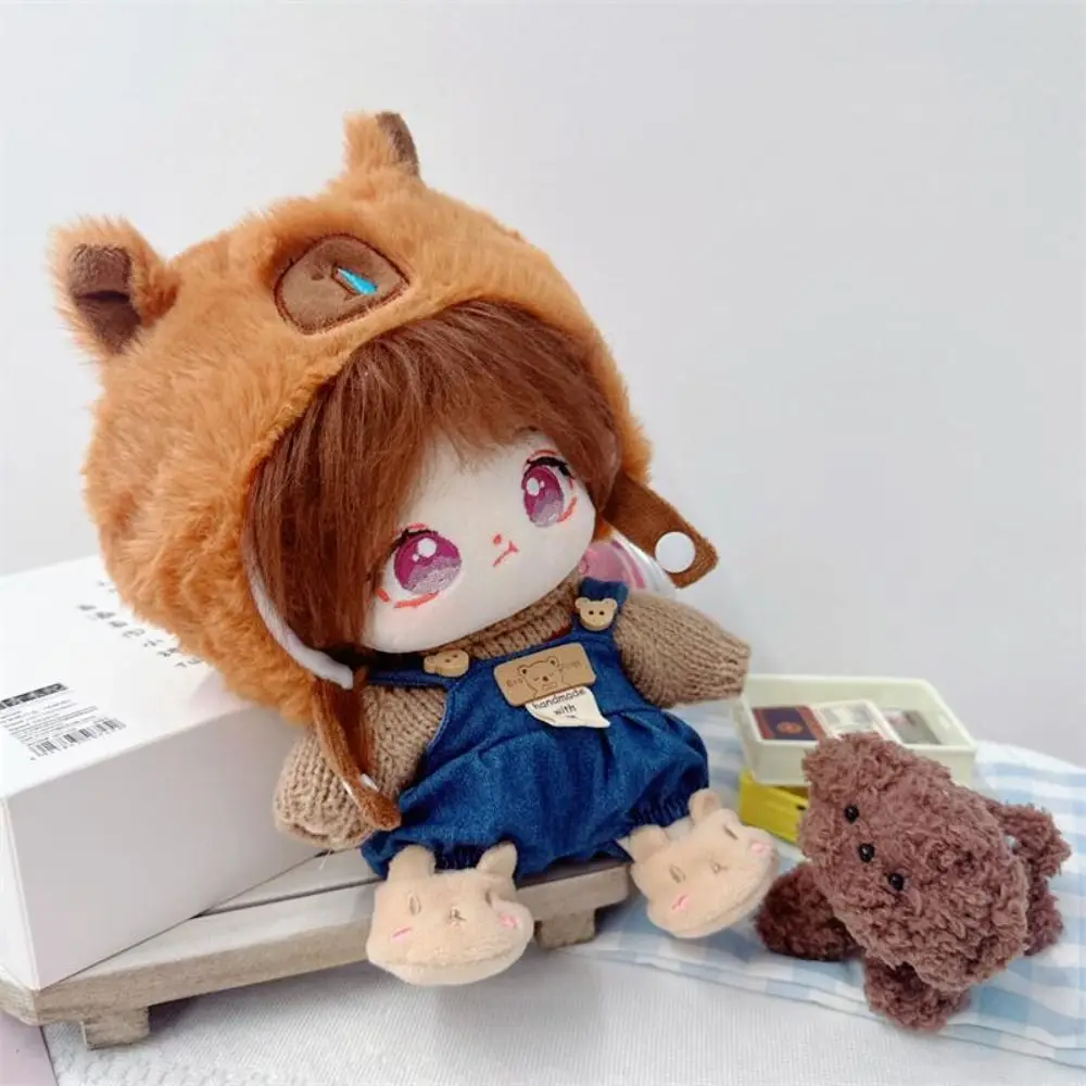 20cm Doll Clothes Toy Capybara Head Cover Cotton Doll Clothes Sweater Dress Up No Attributes Dolls Clothes