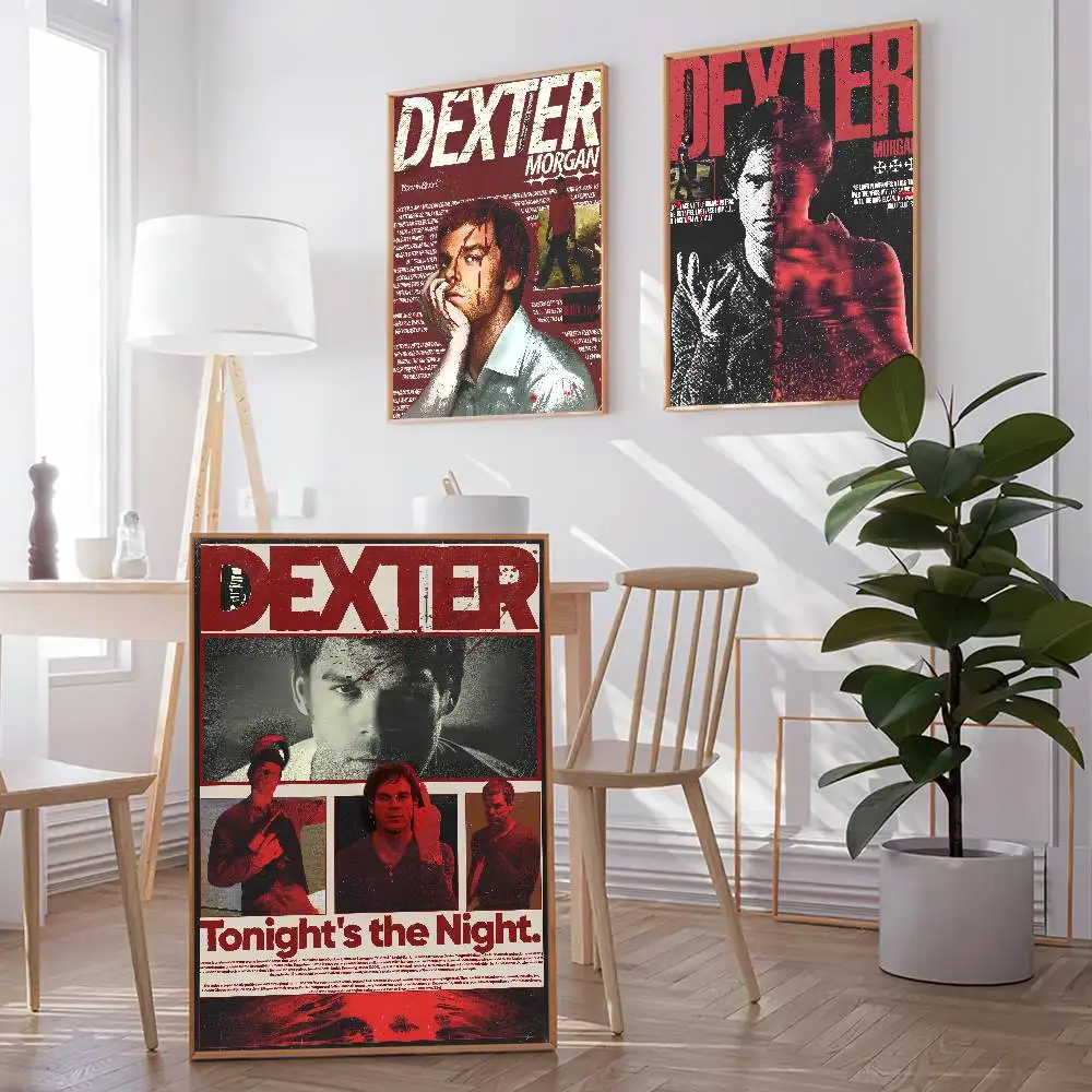 Affiche de la série TV d'horreur D-Dexter, décoration murale pour salon, chambre à coucher, bar, cafés, cadeaux pour la maison