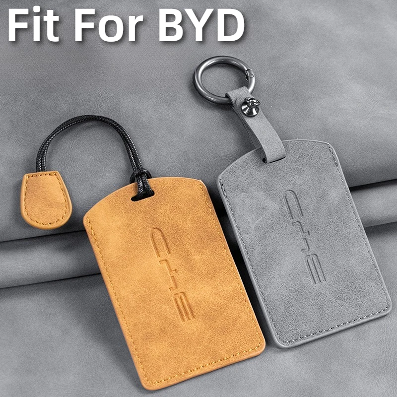 

Fit For BYD Seagull Han Song Qin Yuan Plus DMi Frigate 07 Dolphin Car Key Card Holder NFC Smart Card Case Suede Protective Shell