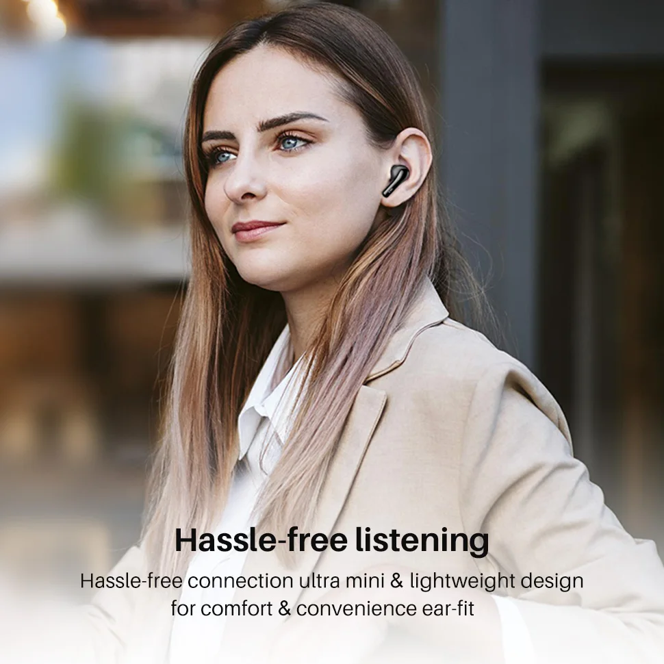 Наушники TOZO A2 Bluetooth 5.3, беспроводные наушники, наушники-вкладыши, встроенный микрофон, погружной звук с чехлом для зарядки