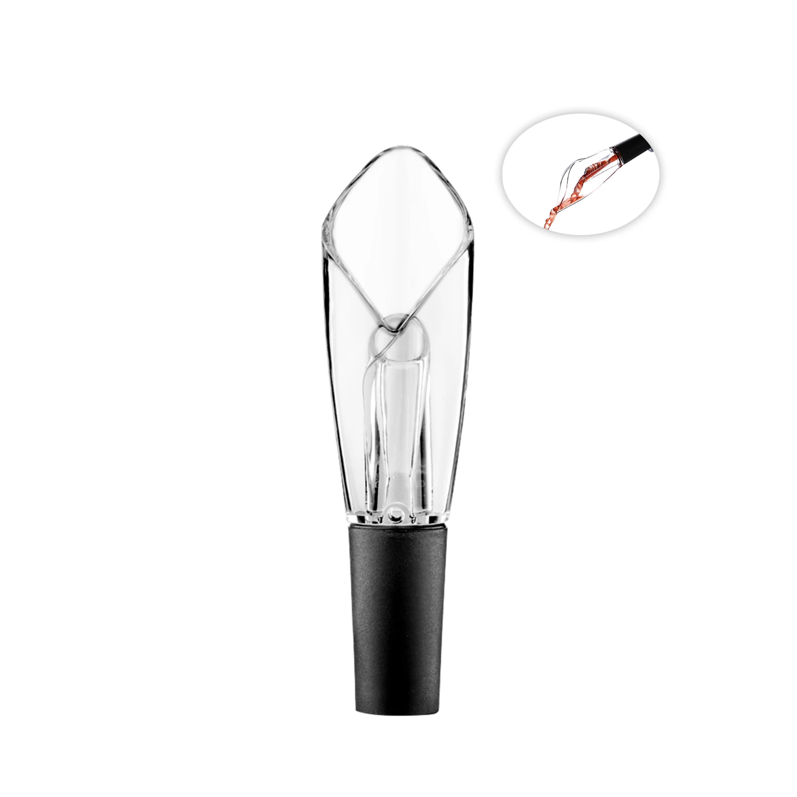 Aireador vertedor de vino Premium, vertedor de vino tinto, boquilla versadora aireadora de vino, despeje y decantador moderno 2 en 1, accesorios para vino, 1 ud.