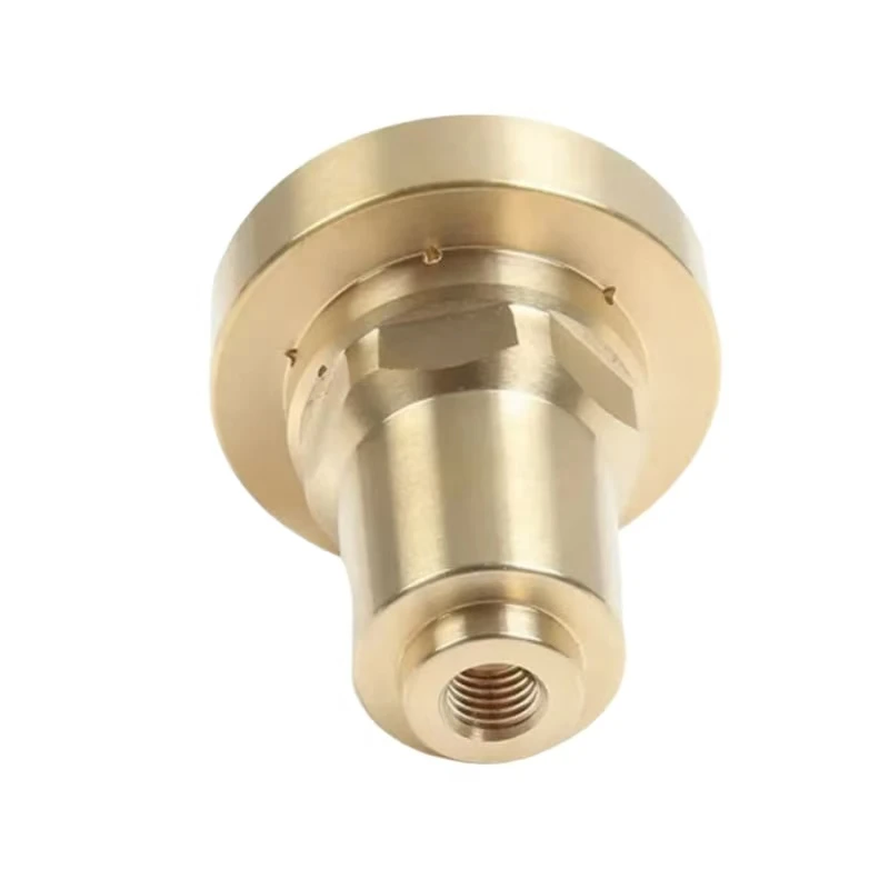 

CNC machined brass custom external threaded connection fittings cylindrical mechanical joints equipment connection components