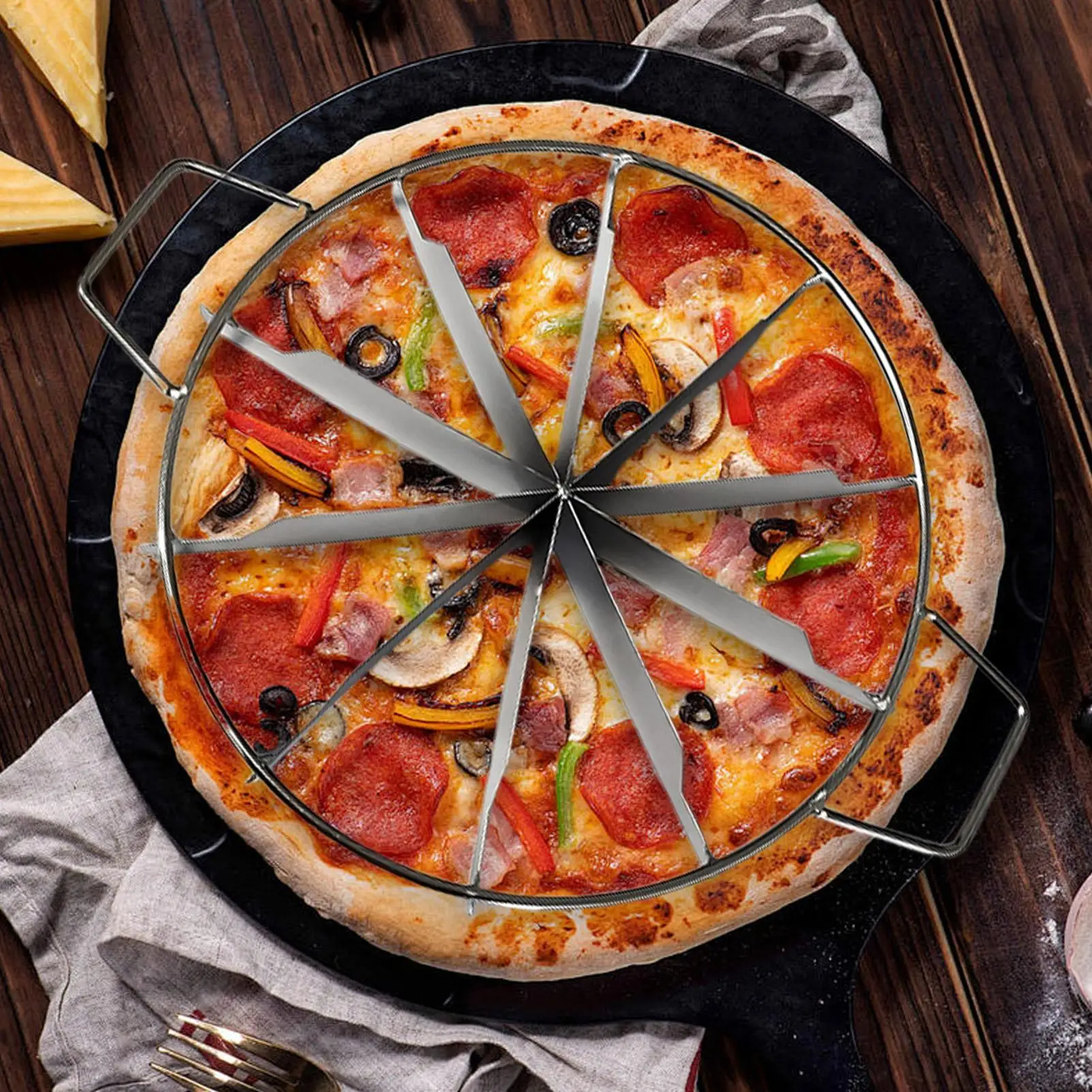 

Резак для торта, резак для пирогов из нержавеющей стали, маркер для равных порций, круглый разделитель хлеба, разделитель для кондитерских изделий, сыра, торта