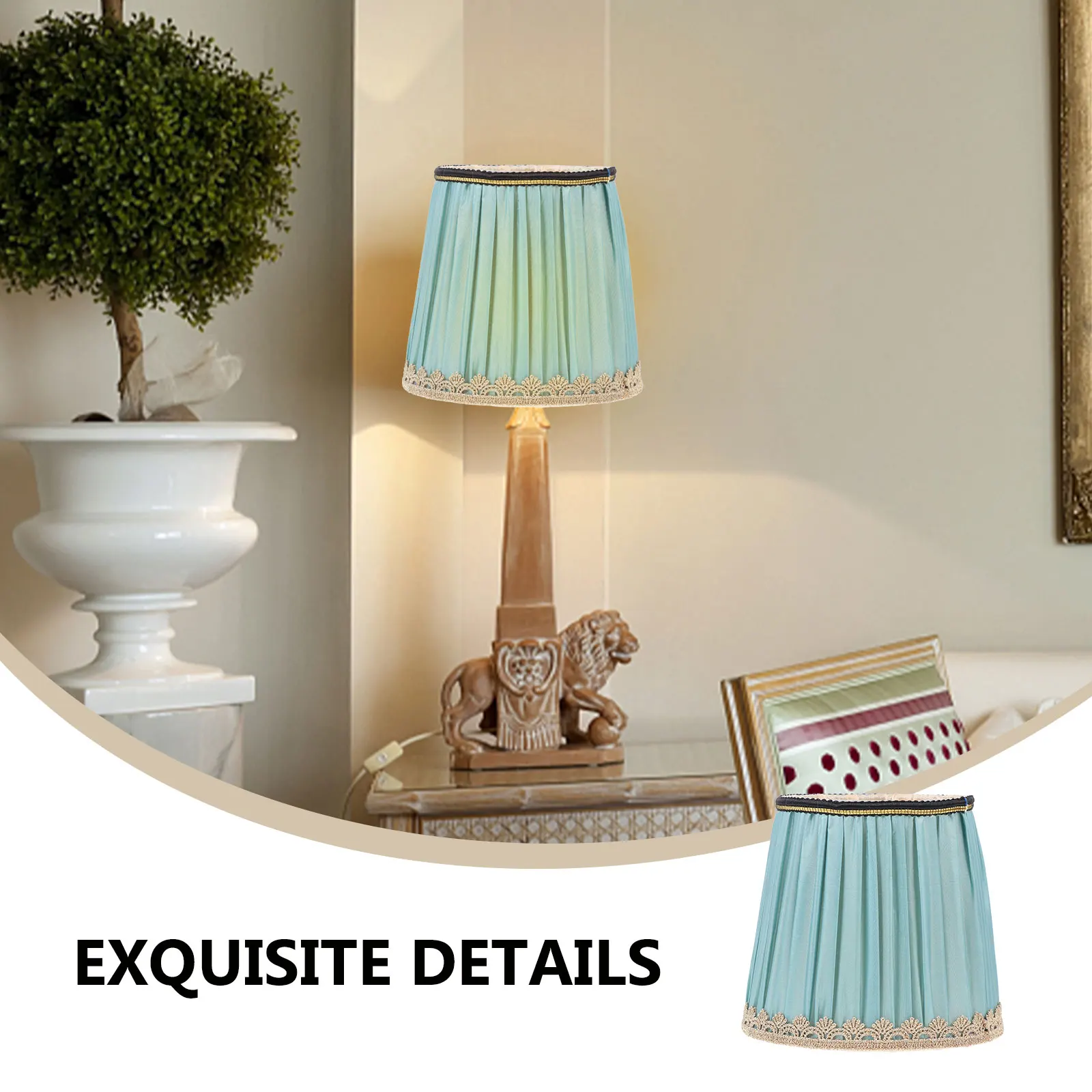 

1Pcs Elegant Cloth Lampshade Simple Decorative Durable Practical for Ceiling Wall Bedside Pendant Lamps Home Accessory