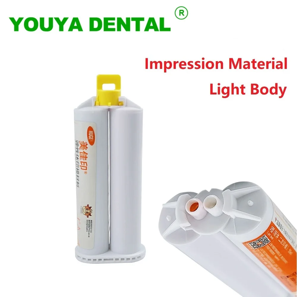 Dental Impression Material Light Body Silicone Rubber Elastomeric Impression Materials Dentistry 50ml Cartridge Dentist Supplies