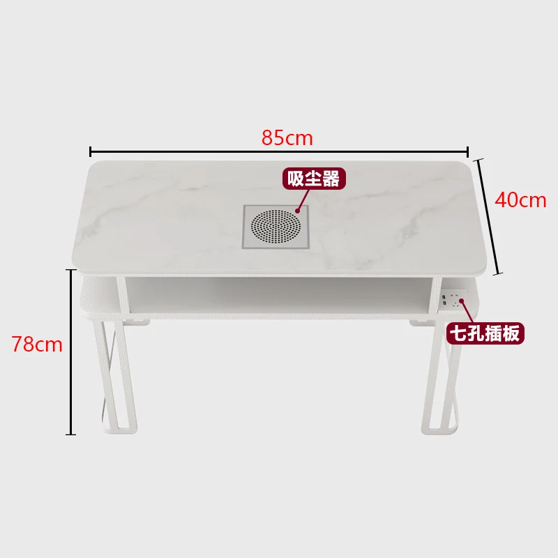 

Стол и стул для дизайна ногтей с розеткой для пылесоса. Легкий роскошный маникюрный стол.