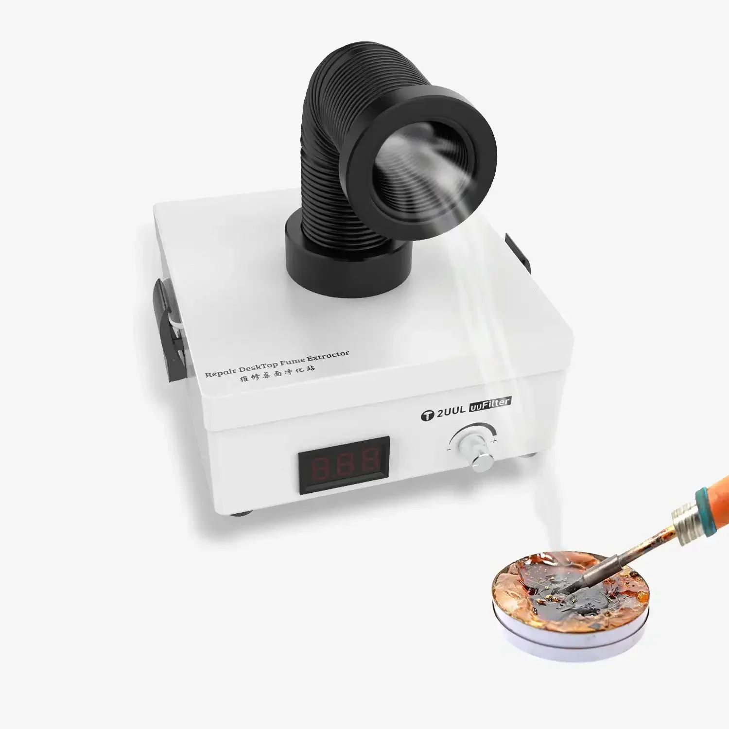2UUL uuFilter DeskTop Fume Extractor Desktop Soldering Smoke Dust Purification System for Phone Repair Welding Absorbing Smoke