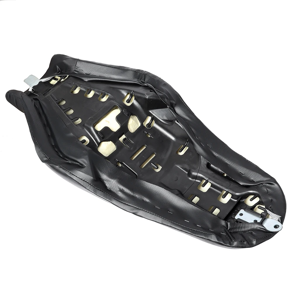 Motorcycle Black Leather two-up Seat Cushion for Harley Sportster XL883 XL1200 48 Driver & Rear Passenger Seat Cushion