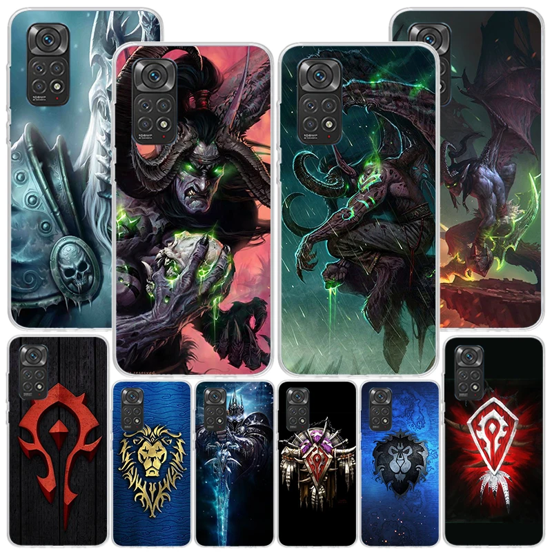 W-World Of W-Warcraft W-Wow Phnoe Case for Xiaomi Redmi Note 12 11S 11E 11 10S 10 Pro Plus 9 9S 11T 9T 8 8T 7 Global Unique Cove