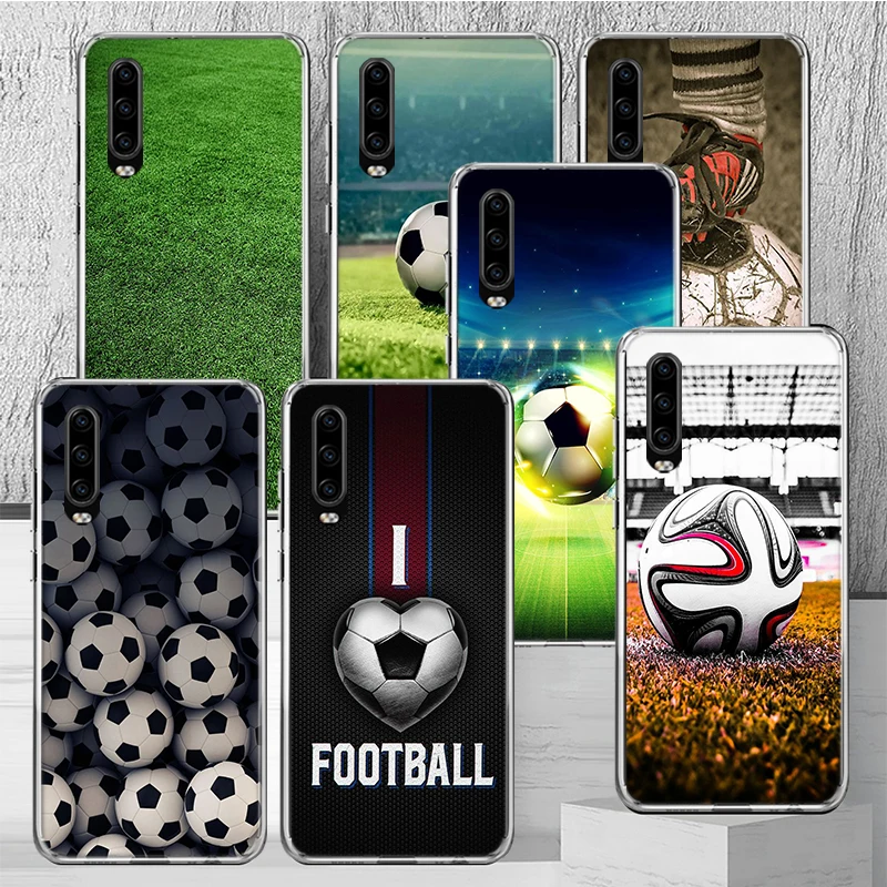 Football Soccer Ball Design Phone Cover Case For Huawei P30 P40 P10 P50 P20 Lite P Mate 10 20 30 40 Pro + Art Pattern Coque Fund