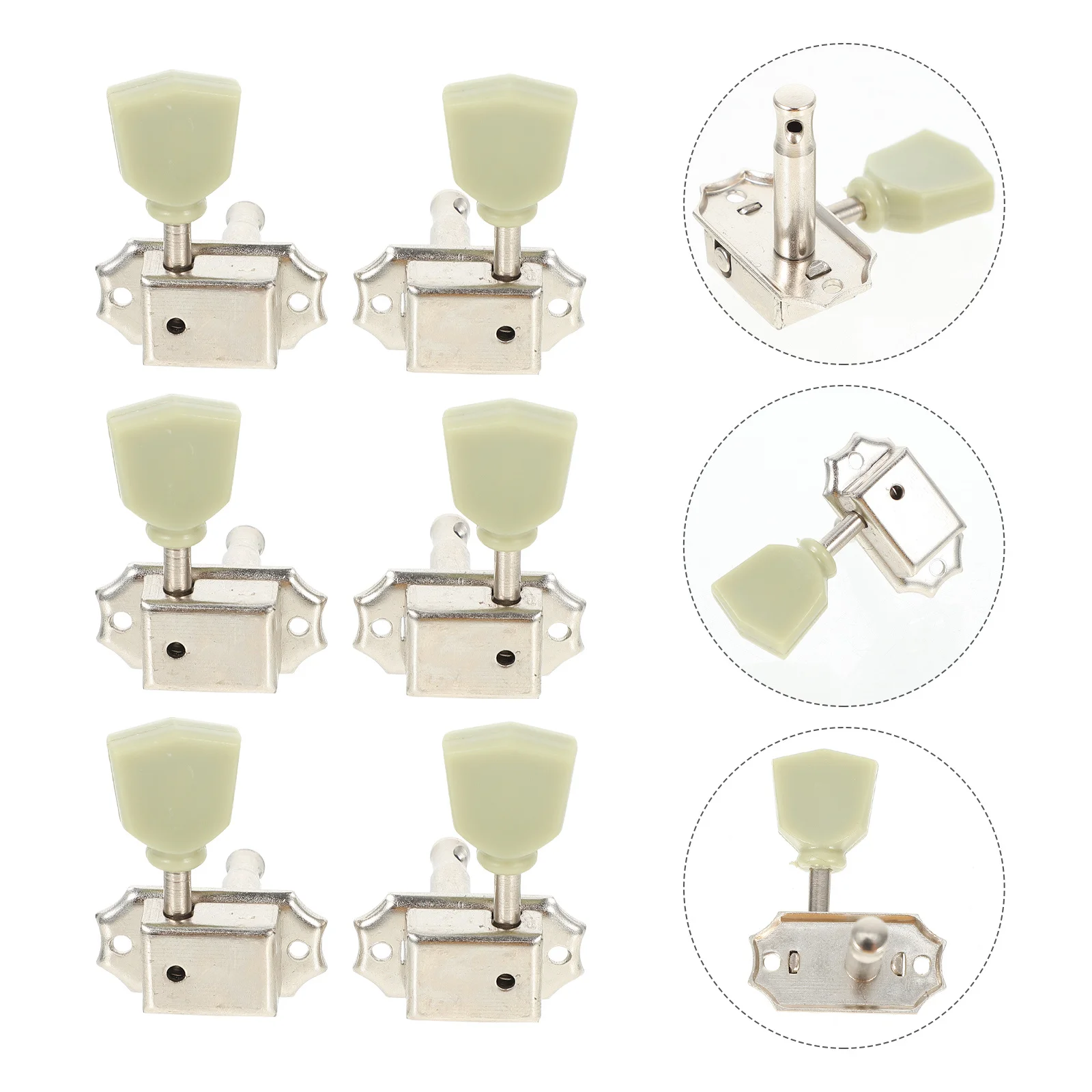 

6Pcs Guitar String Pegs Heavy Duty Tuning Pegs Set Chrome Plated Machine Heads for Acoustic Electric Guitar Accessories