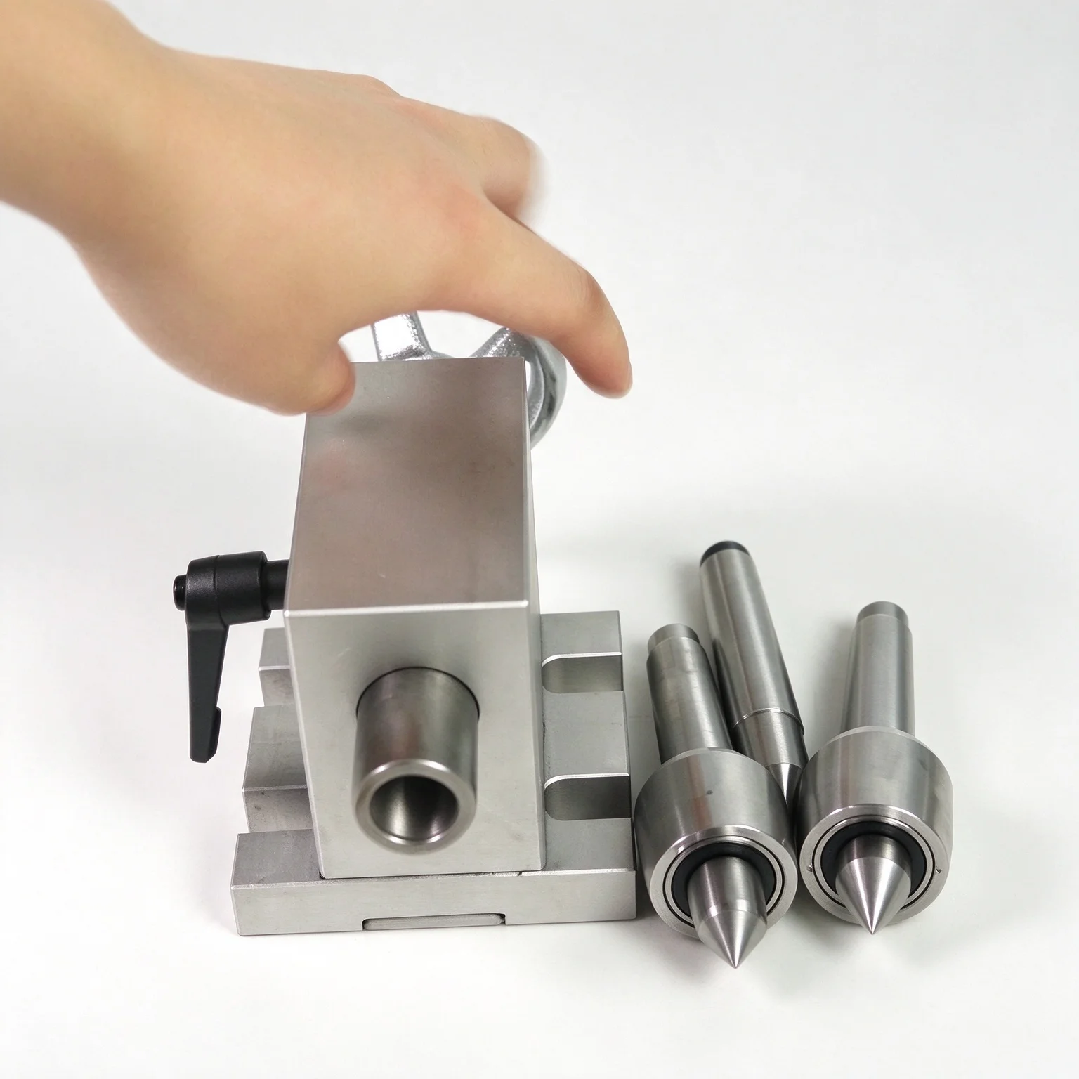 CNC Tailstock Center Height 65MM Rotary Axis Parts Telescopic Stroke 35mm MT2 Rotary Axis Lathe Wood Engraving Machine Chuck