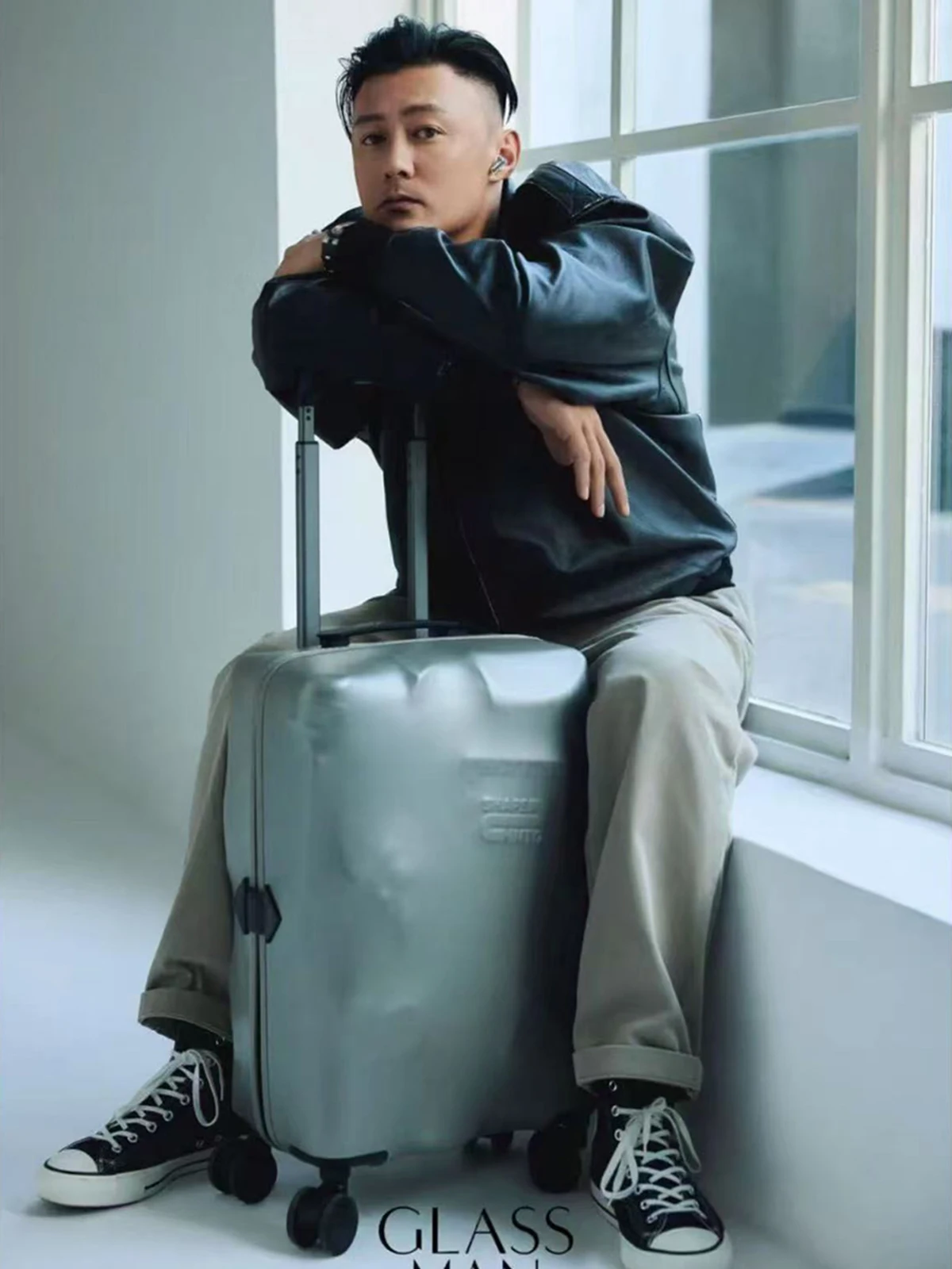 

MADN Pure Color Men's Casual Pants Loose Wide Leg Chino Workwear Long Trousers Versatile Comfortable Cotton Straight Tube