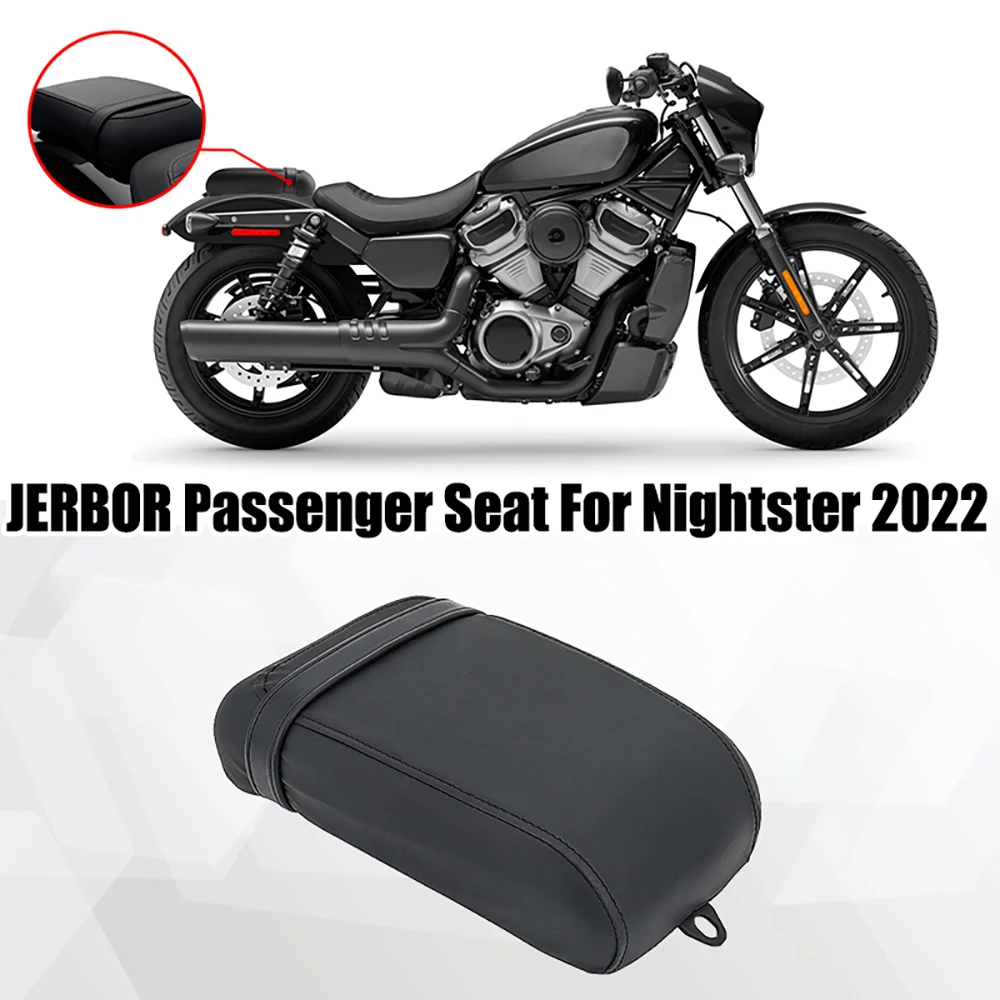 

NEW Motorcycle Black Passenger Rear Seat Pad PU Leather Pillow For Sportster S 1250 S RH 1250 S 2022 2023