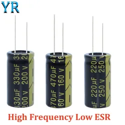 50V 63V 80V 100V 200V 250V 450V Aluminum Electrolytic Capacitor High Frequency Low ESR 100UF 220 470 680 4700 6800 10000 22000UF