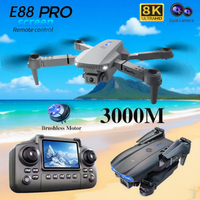 2025 New Upgrated E88 Pro WIFI FPV Professinal Drone Wide Angle HD 4K Camera Quadcopter Height Hold RC Foldable Dron Toys Gift