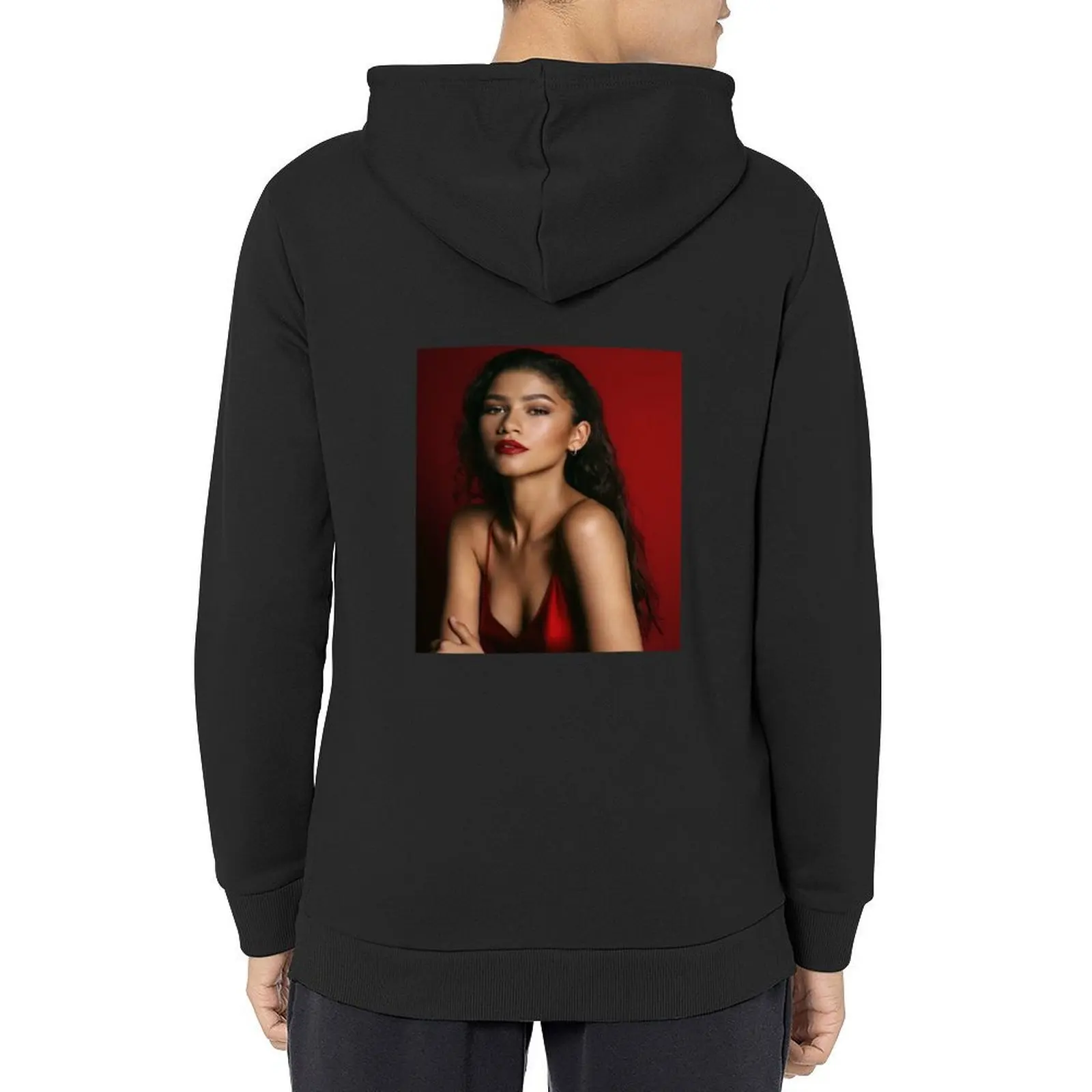

zendaya red Hoodie men clothes men's clothing men clothing male clothes mens hoodies
