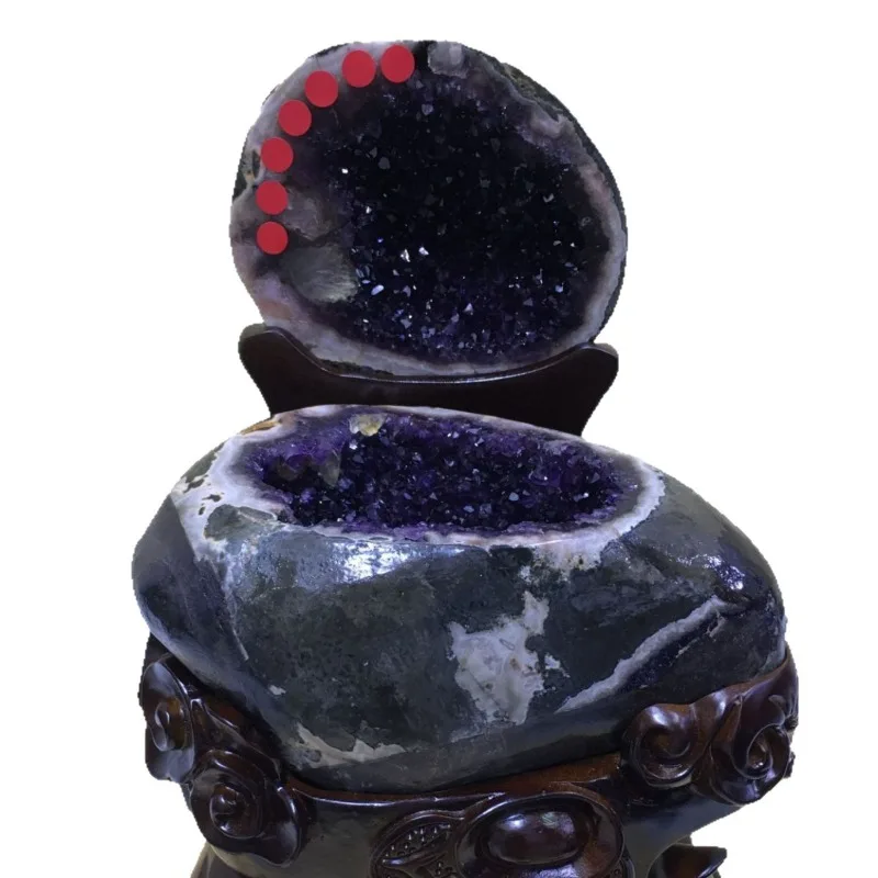 

Natural amethyst cave crystal hole cornucopia ornament office living room ornament